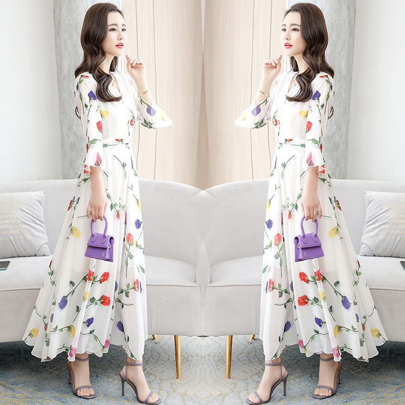 Lexie | Vestido floral de gasa para mujer