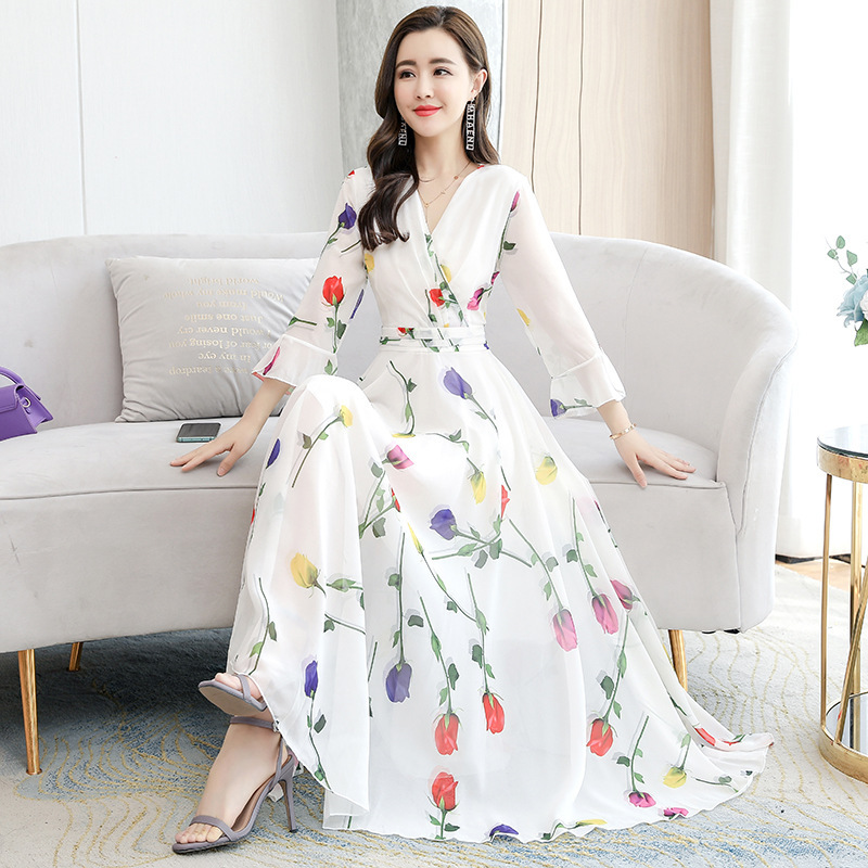 Lexie | Vestido floral de gasa para mujer