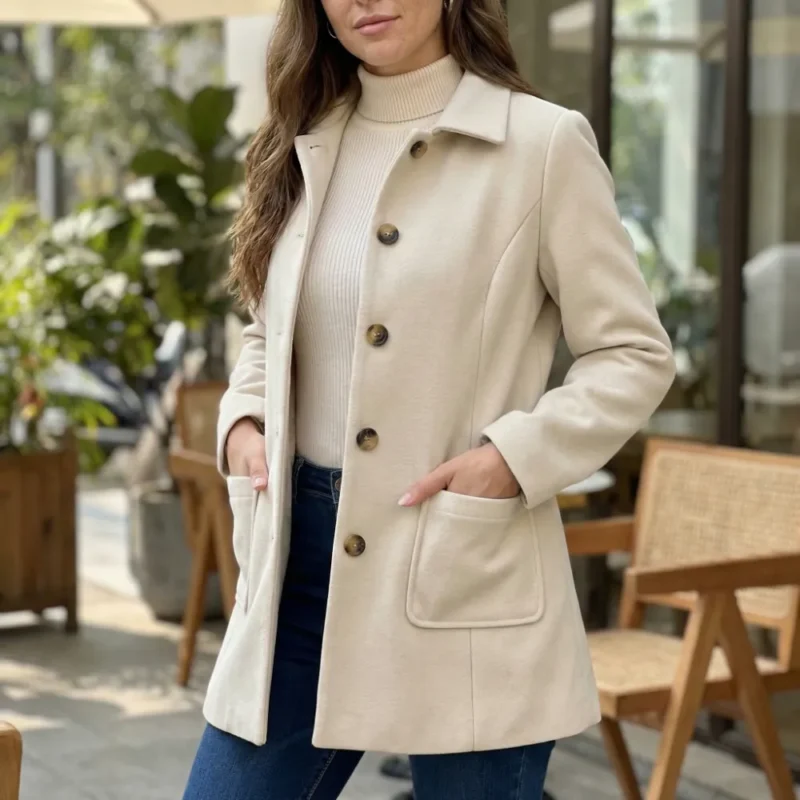 he8ibella Samira | Long-sleeve Wool Coat
